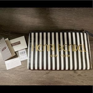 Henri Bendel striped pouch/clutch